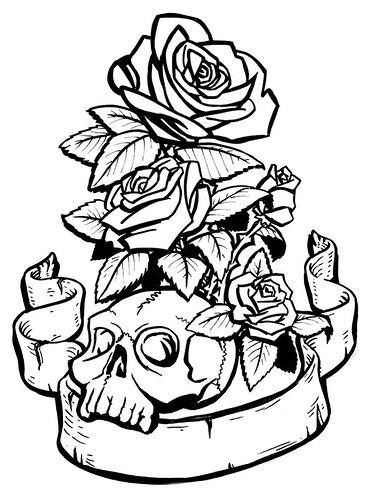 skull and rose tattoo. More skulls and roses