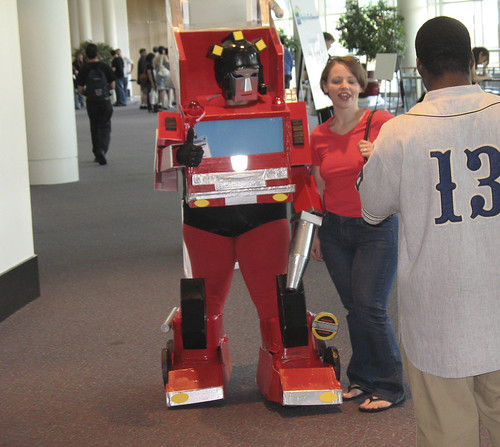 Botcon - Day 3 - Chick dressed up in Inferno costume