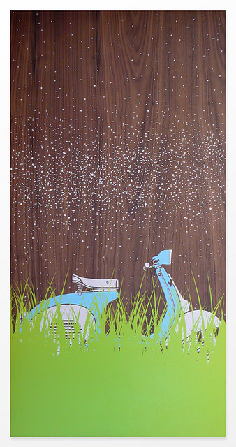 Starry Skies Scooter Painting by tubes.