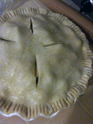 Apple Pie, right before I let it chill in the freezer for the night...