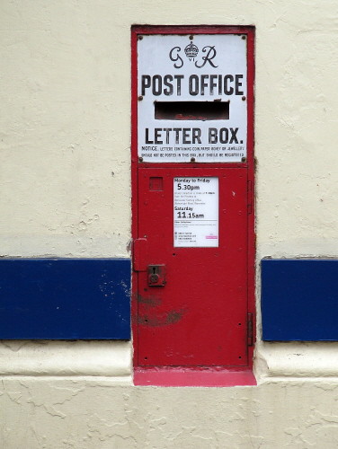 unusual letter boxes. Letter box at Upton Upon