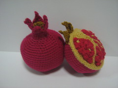 Crochet pomegranate