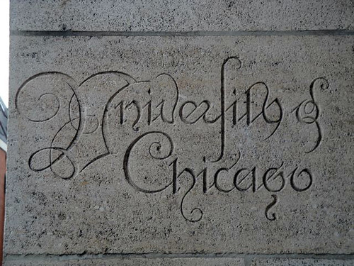 lettering University of Chicago by typojo
