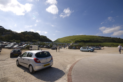 Lulworth Car Park Looking Up To Path To Durdle Door