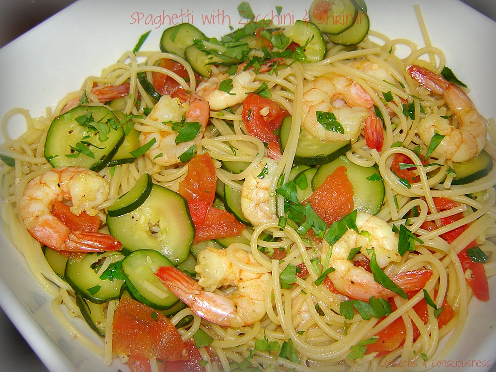 Spaghetti with Zucchini & Shrimp 1, edited