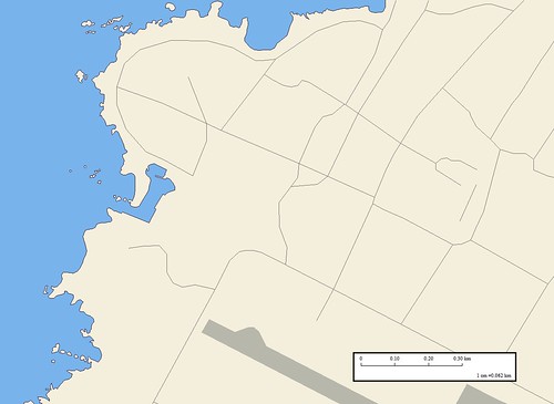Easter Island - EEVS Map Detail Hanga Roa Village Roads (1-6250)