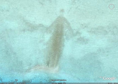 Ebon Atoll - DigitalGlobe Image, A Surfer Image on the Reef (1-2,000)