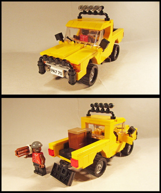 car lego jeep pickuptruck legaña mitsubrickshi