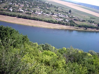 Soroca: Dniester river as seen from The Candle of Gratitude