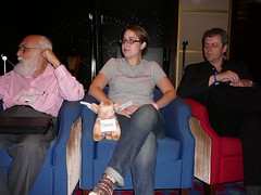 Randi, me, and Richard on the panel