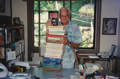 John with some of the books he published in 1996