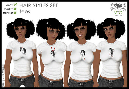 [MG fashion] Hair Styles Set - tees