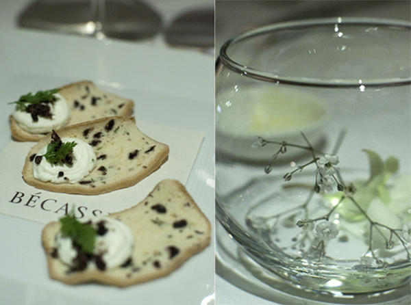Olive Biscotti with Goat's Curd