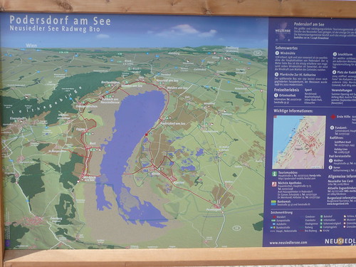 Map of the bike trail around the lake