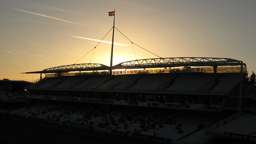 The Grand Stand at Lord's at Dusk