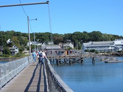 Footbridge across Boothbay Harbor