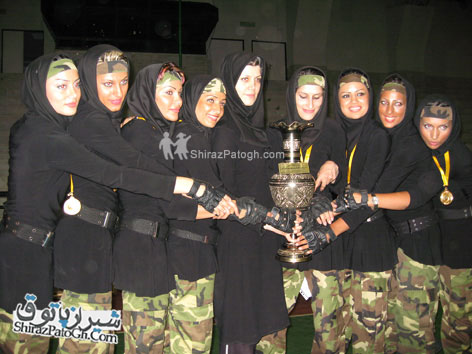 Iranian female paratroopers