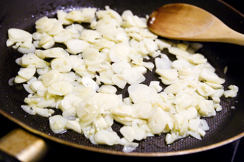 I chopped a lot of garlic.