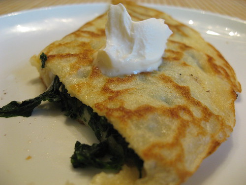 Spinach and Fontina Crêpe