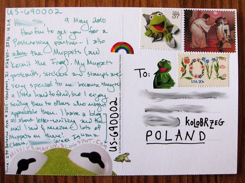 Back of Kermit postcard