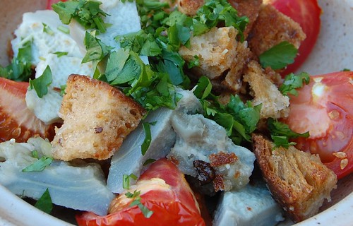 bread and artichoke salad