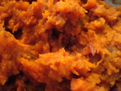 Mashed Sweet Potatoes with Shallots