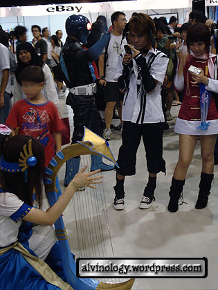 Cosplayers take photo of cosplayers