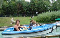 Rachel & Martha on a Lego boat