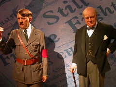 London - Madame Tussauds - Adolf Hitler & Winston Churchill
