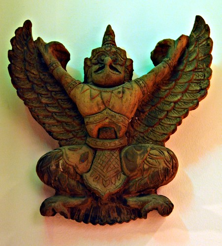 Vajra Guruda, wooden statue, from Nepal or India, Hu Hsing Tao School, Seattle, Washington, USA by Wonderlane