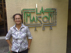 My mom at my place