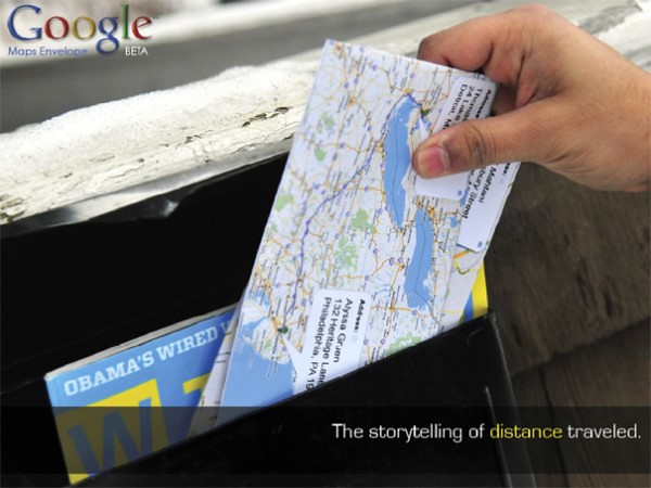 用 Google Maps 製作獨特的信封