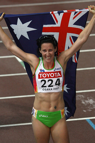 IAAF.org - Jana Rawlinson, AUS, won 4000m hurdle title with 53.31 race, August 30, 2007.