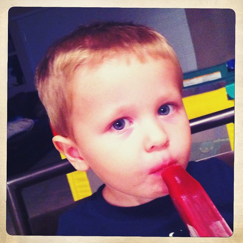 Z's first popsicle