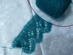 Mountain stream scarf started