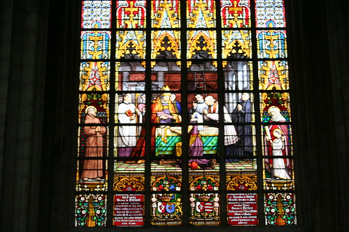 Stained Windows of Cathedral in Brussels