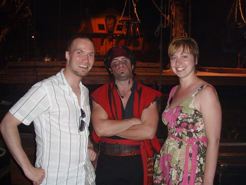  Pirates Dinner Adventure - Red Pirate Cutthroat Jack Leon and Hayley 