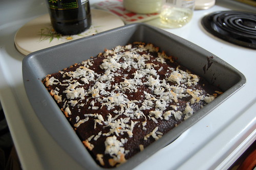 pudge-free toasted coconut brownies