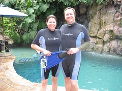 Jen and Tim during their scuba diving lesson. (07/03/07)