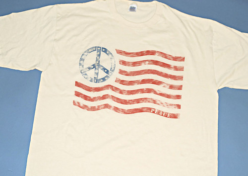 vintage american flag shirt. American flag Peace Sign T-