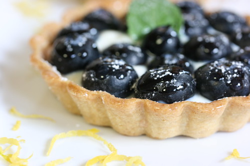 Mini Blueberry Tarts with Lemon "Cream"