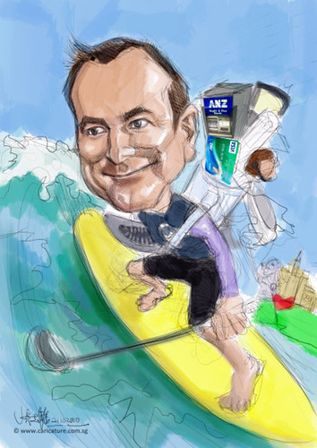 digital caricature for ANZ - 2