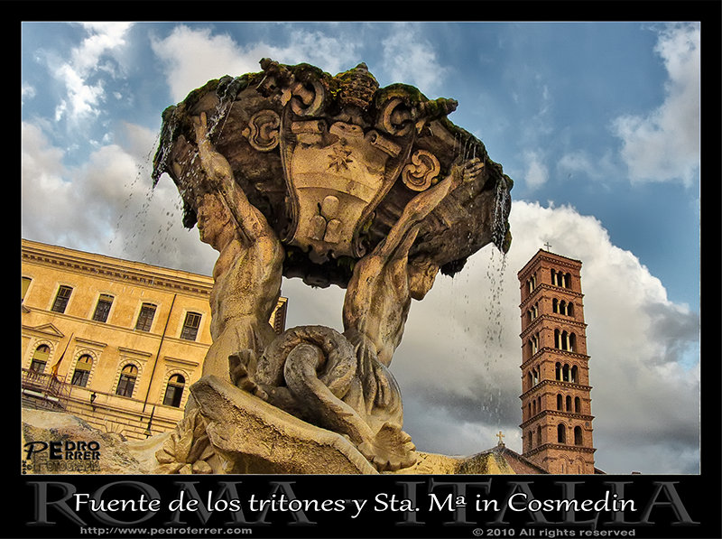 Roma - Fuente de los Tritones y Sta. Mª in Cosmedin