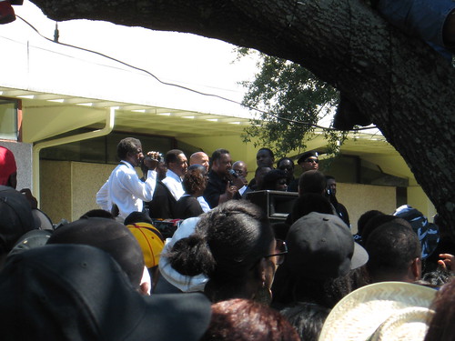 Rev. Jesse Jackson talking to the crowd