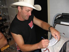 Andy Hillstrand of Deadliest Catch signs an autograph