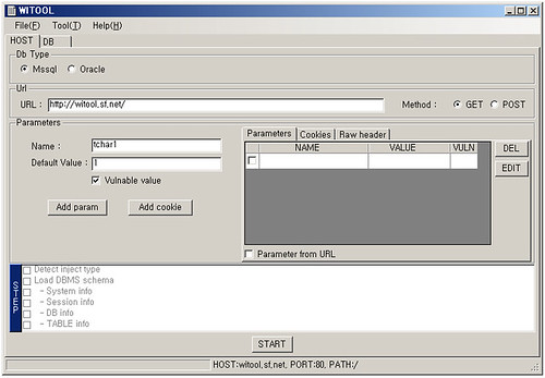 WITOOL v0.1 SQL Injection Tool