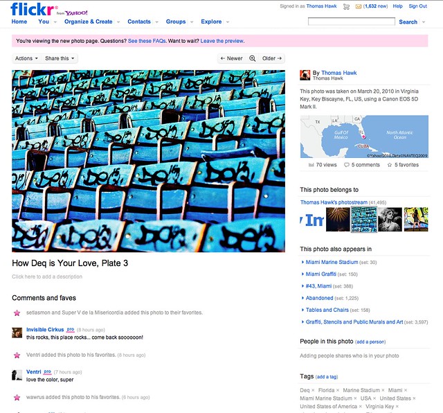 Flickr Redesigns Their Photo Page