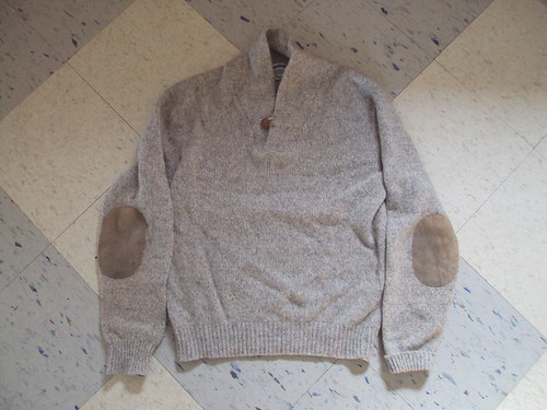 Wool Sweater with Elbow Pads