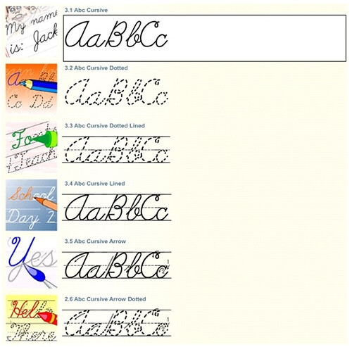 free cursive handwriting fonts. Cursive Writing Font Set