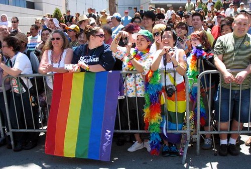 Crowd Rainbow Flag